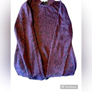 Burgandy and black mock neck sweater